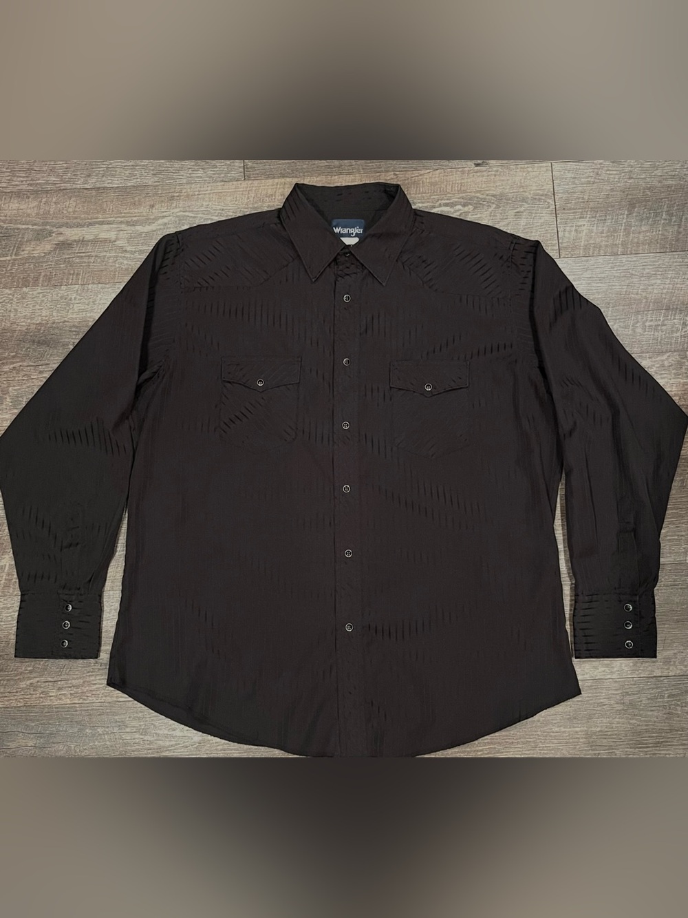 Wrangler Black Striped Western Shirt